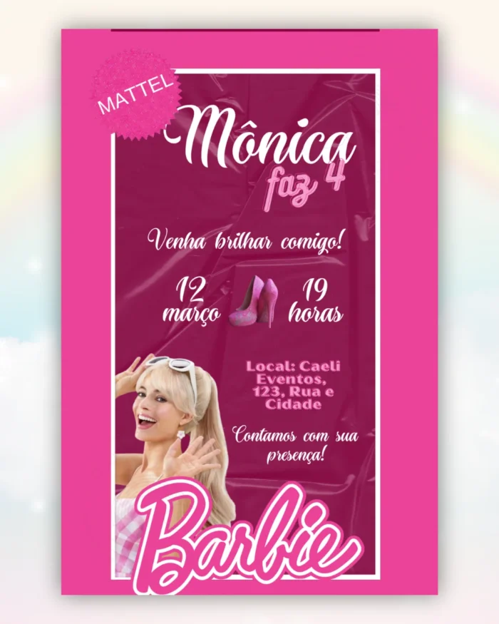 Convite Barbie 9