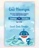 Convite Digital Baby Shark 2