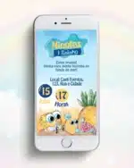 Convite Bob Esponja Menino 1