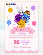 Convite Bolofofos Menina 2