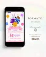 Convite Bolofofos Menina 2