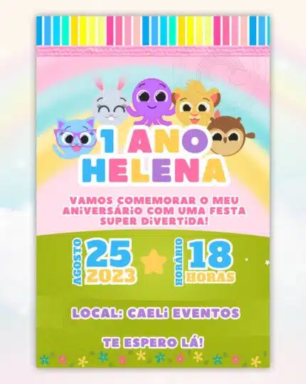 Convite Bolofofos Menina 3