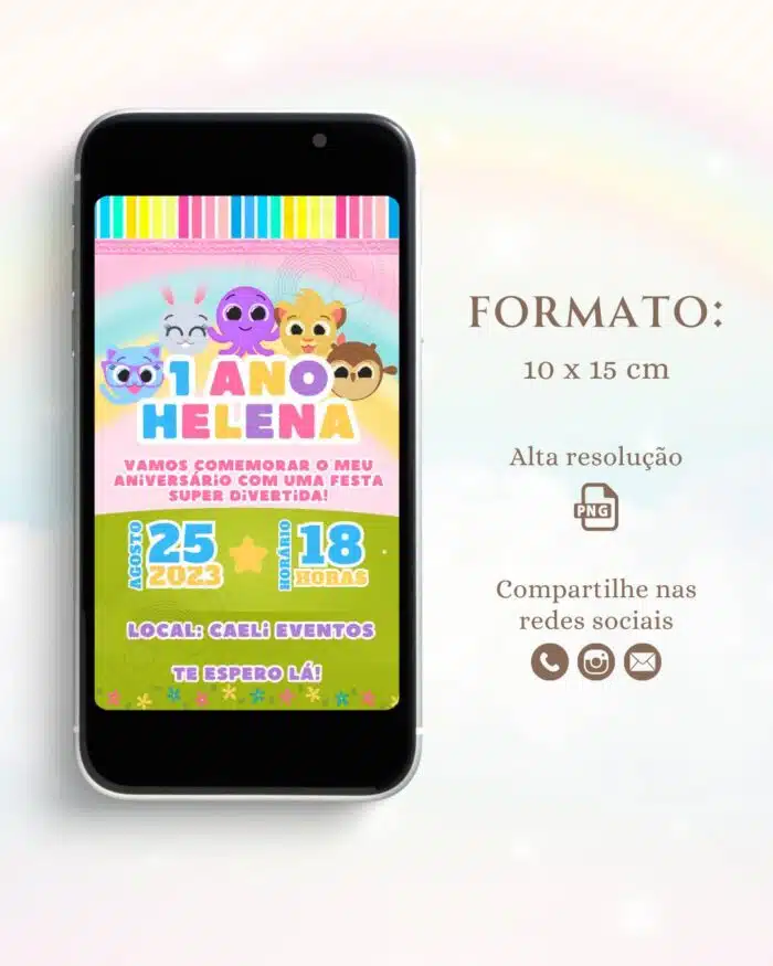 Convite Bolofofos Menina 3