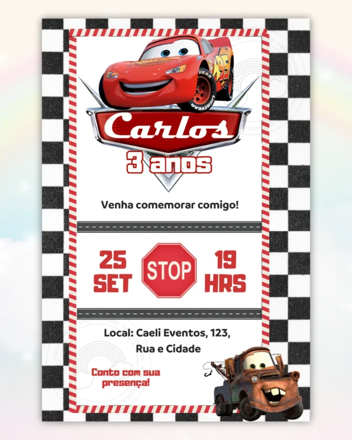 Convite Carros 2