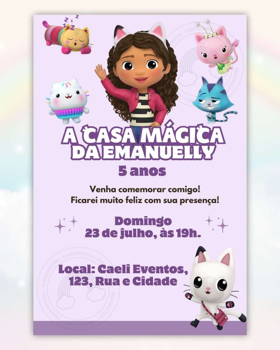 Convite Casa mágica da Gabby 2