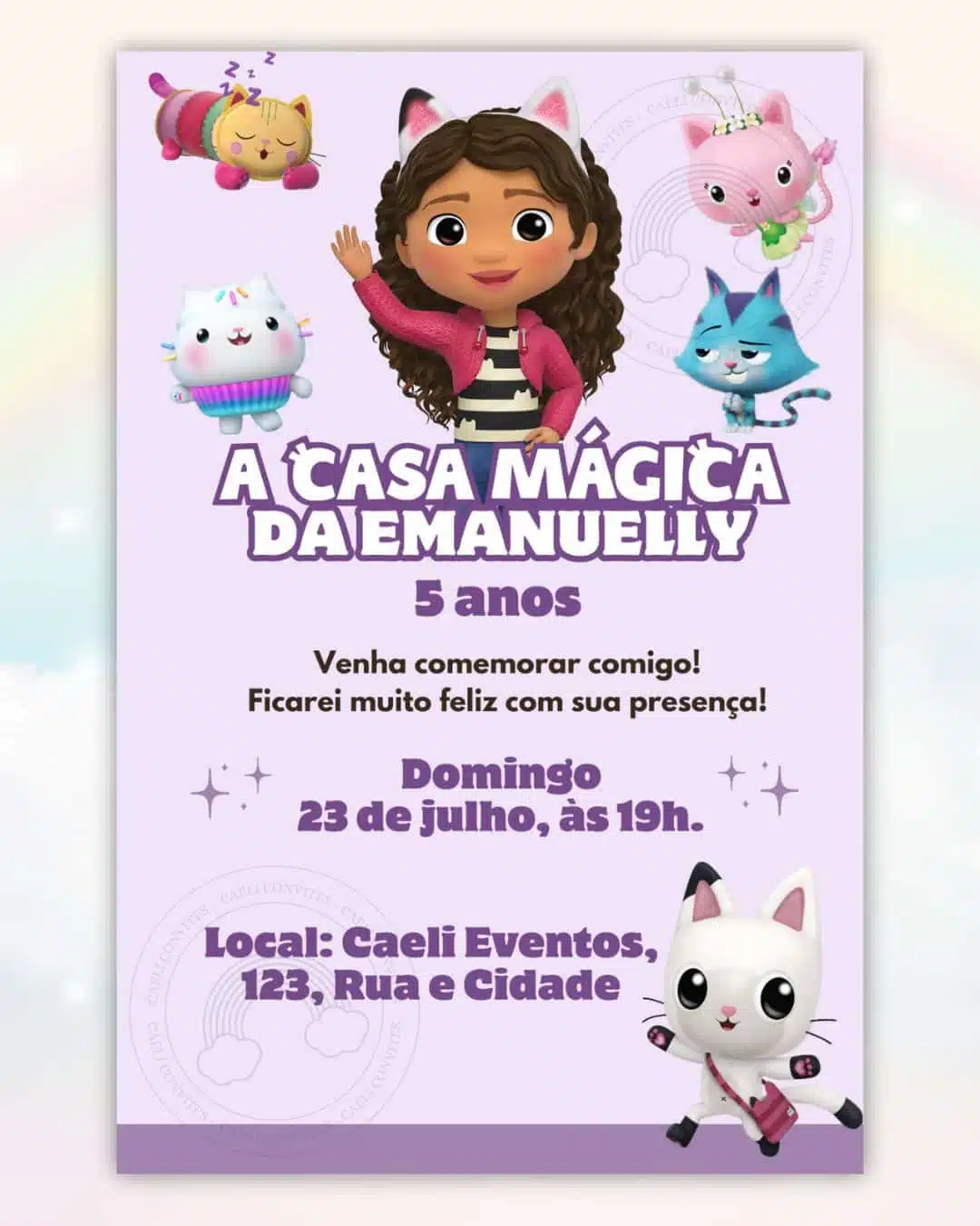 Convite Casa mágica da Gabby 2
