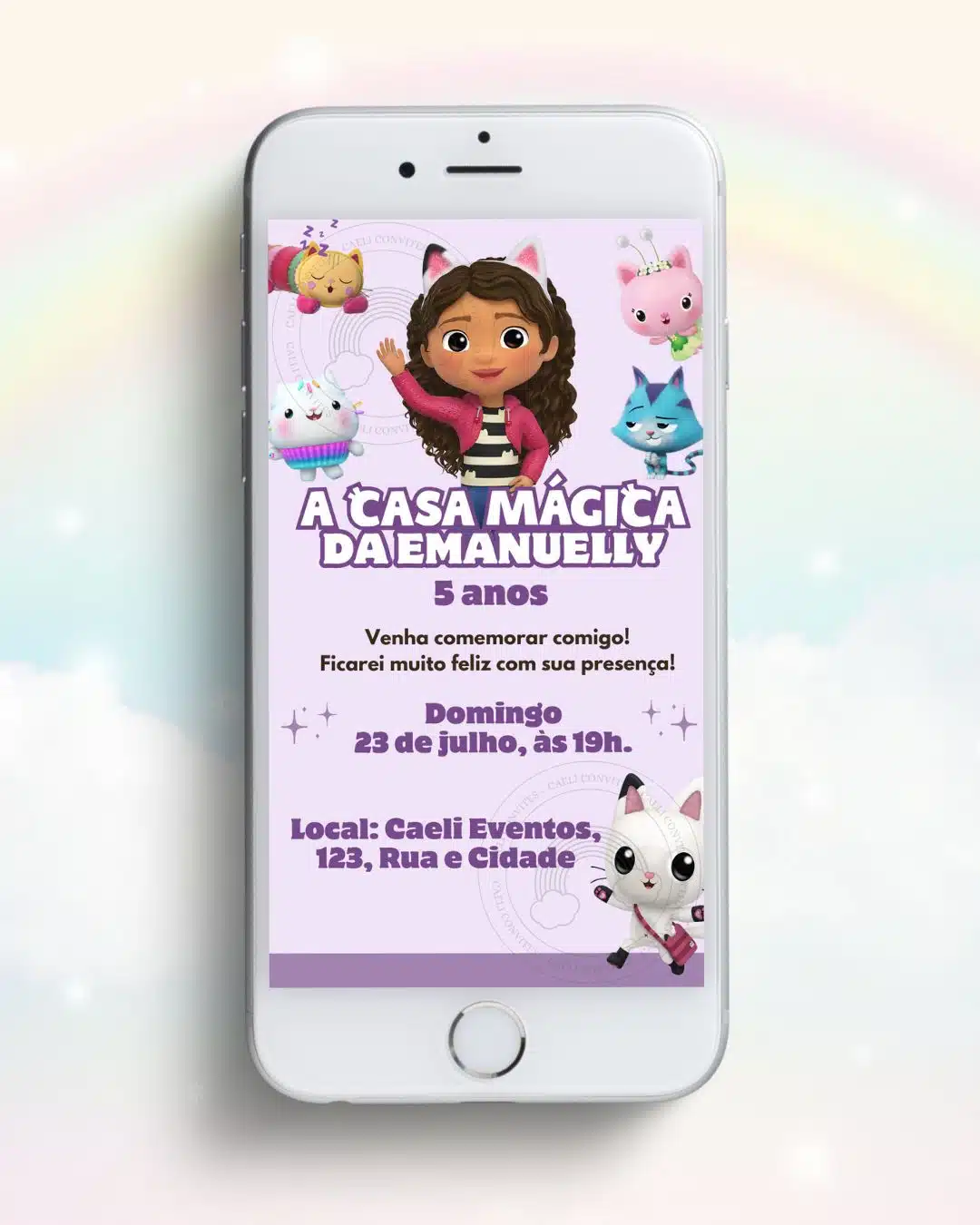 Convite Casa mágica da Gabby 2