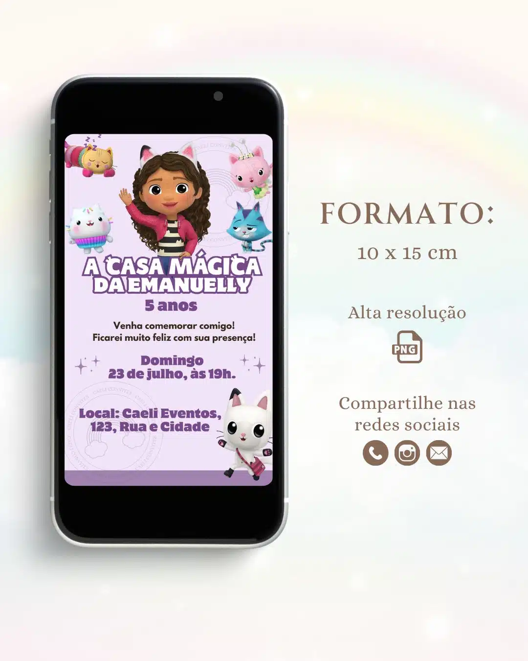 Convite Casa mágica da Gabby 2
