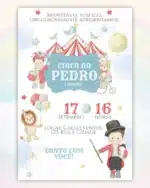 Convite Circo Vintage 1
