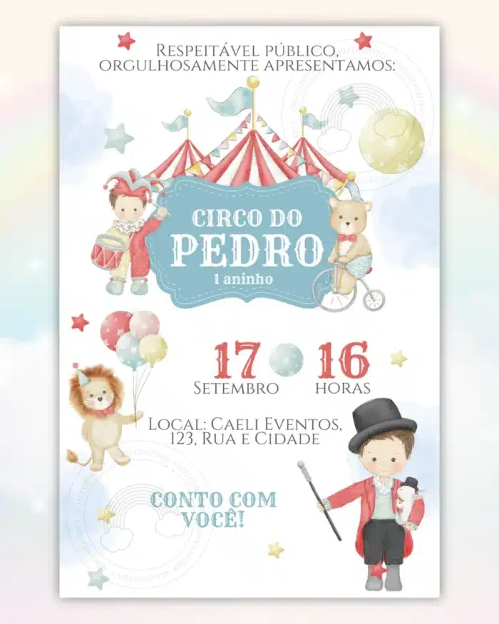 Convite Circo Vintage 1