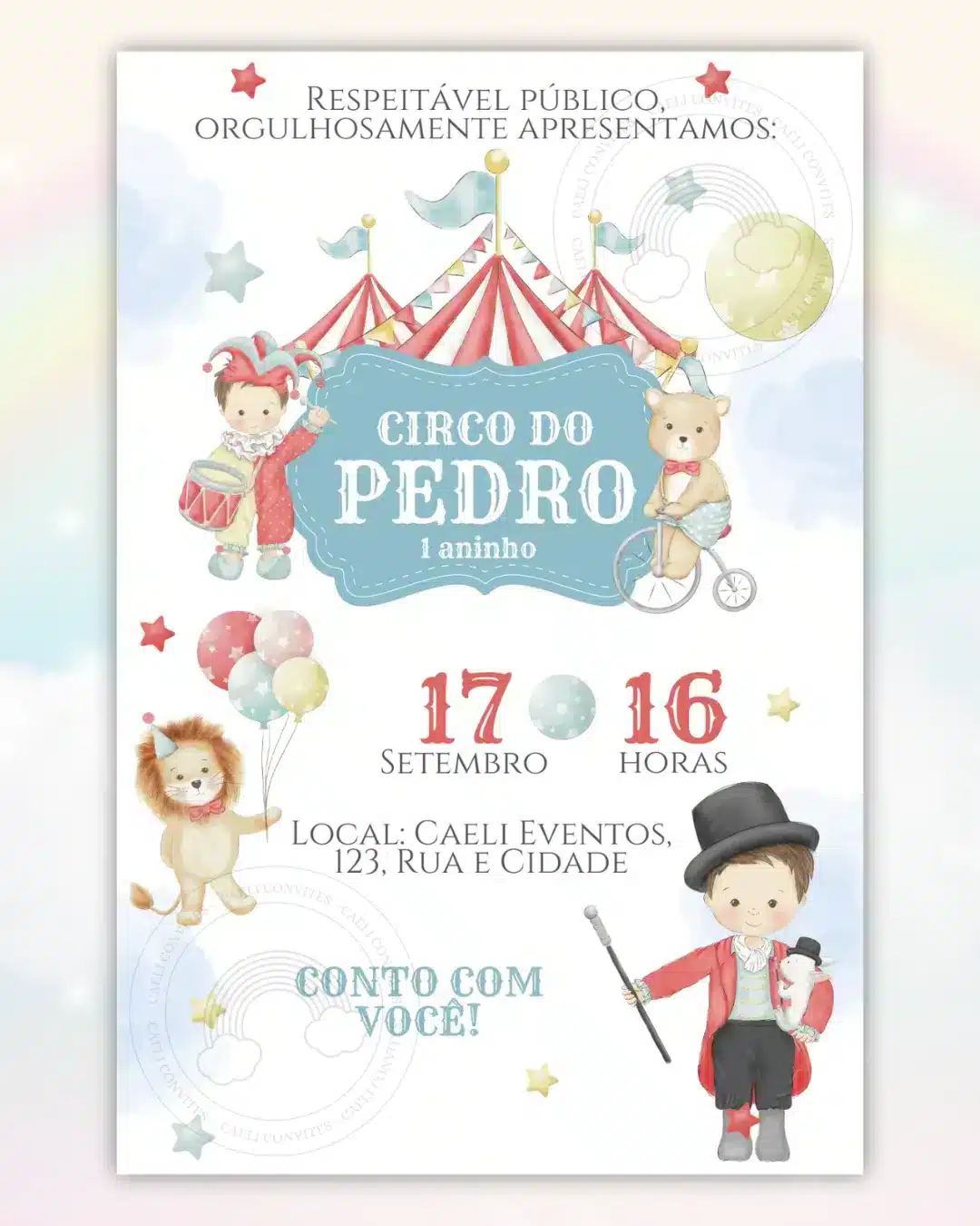 Convite Circo Vintage 1