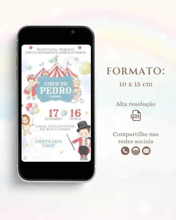 Convite Circo Vintage 1