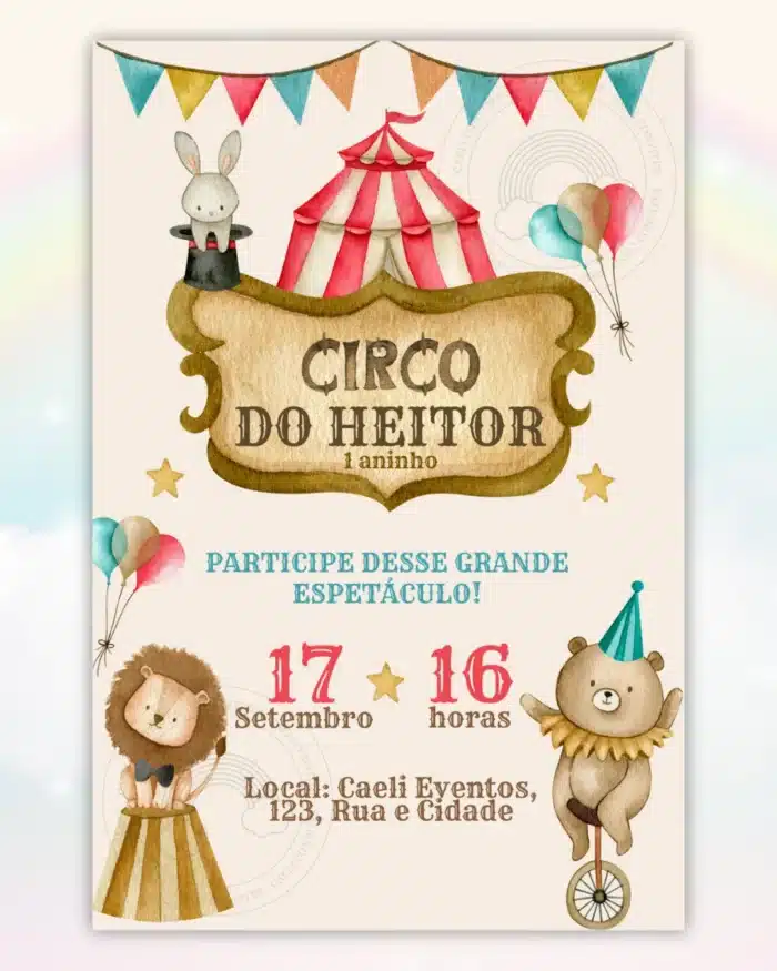 Convite Circo Vintage 2