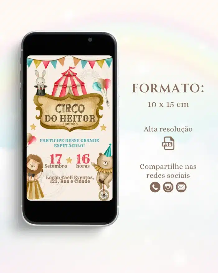 Convite Circo Vintage 2