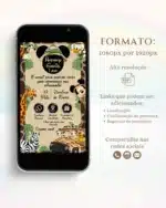 Convite Mickey Safari Interativo