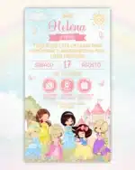 Convite Interativo Princesas da Disney
