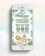 Convite Interativo Safari Menino