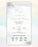 Convite de Casamento Interativo Azul 6