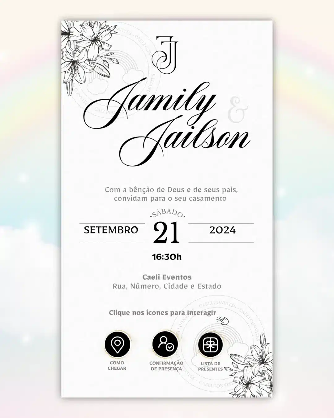 Convite de Casamento Interativo Minimalista 2