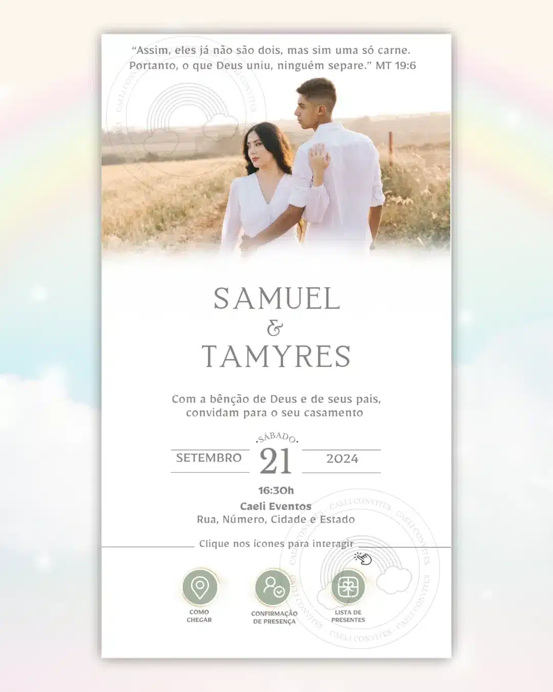 Convite de Casamento Interativo Minimalista 3