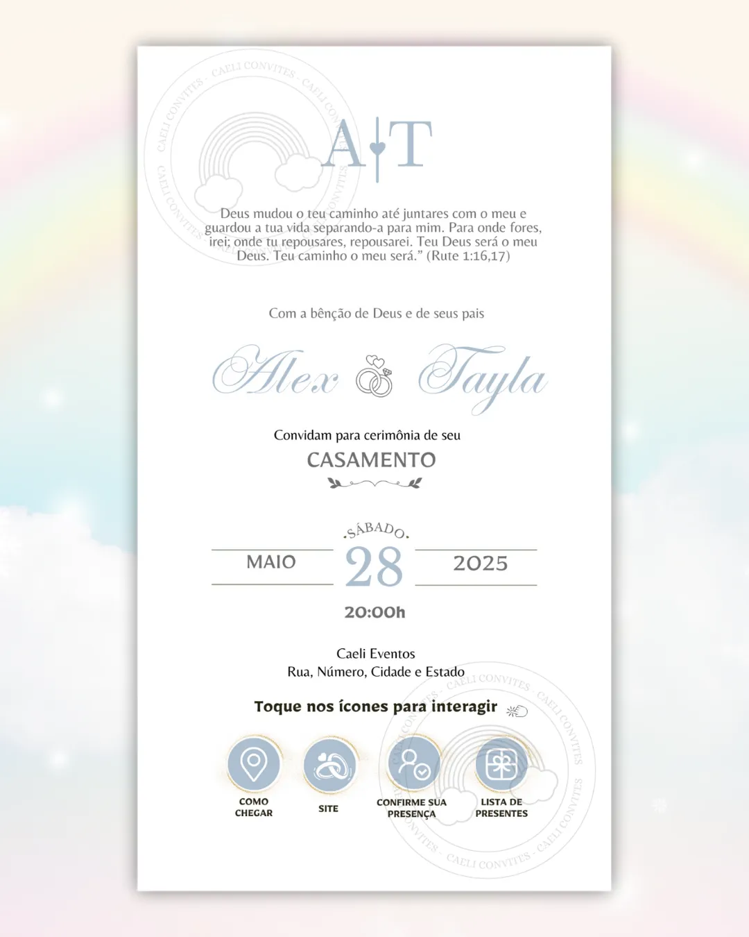 Convite de Casamento Interativo Minimalista 4