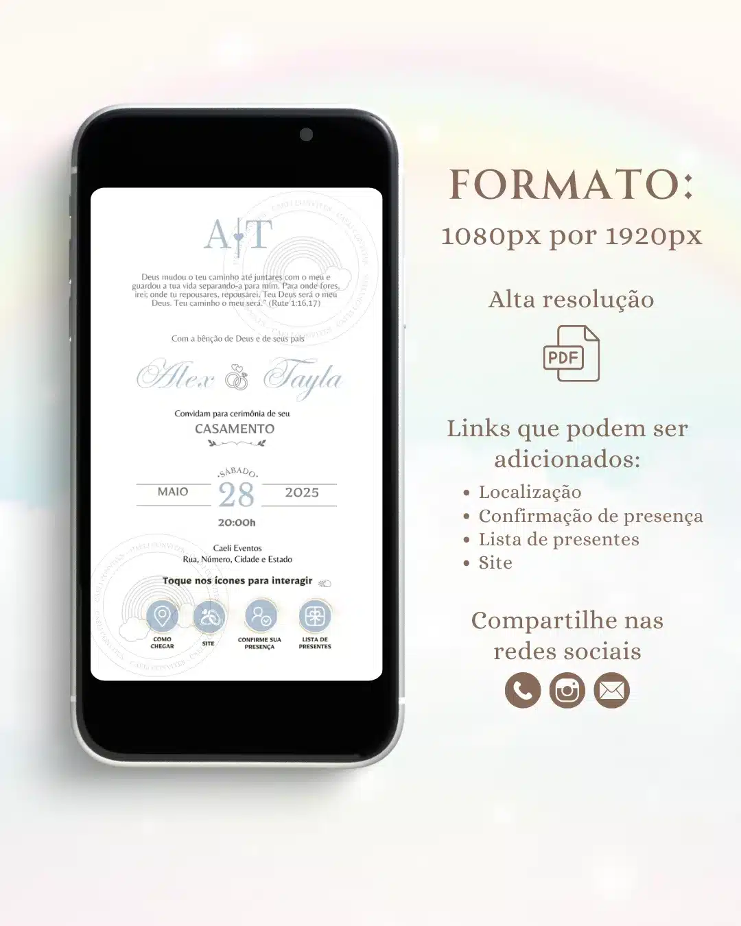 Convite de Casamento Interativo Minimalista 4