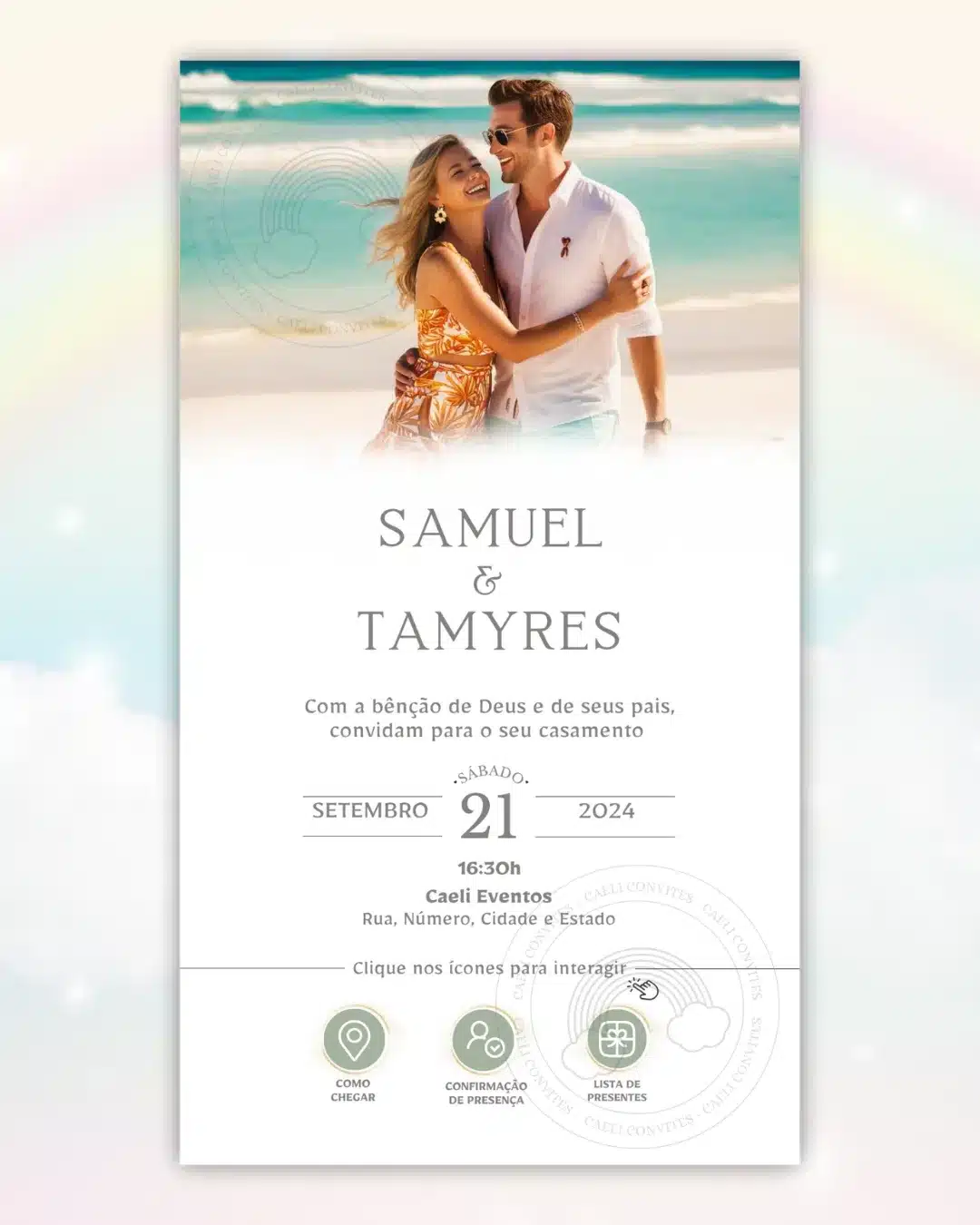 Convite de Casamento Interativo Minimalista 5