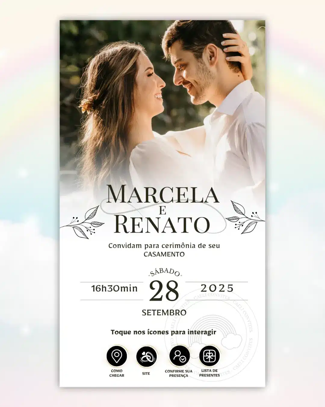 Convite de Casamento Interativo Minimalista 7