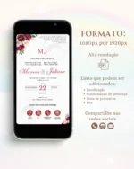 Convite de Casamento Interativo Vermelho e Branco 1