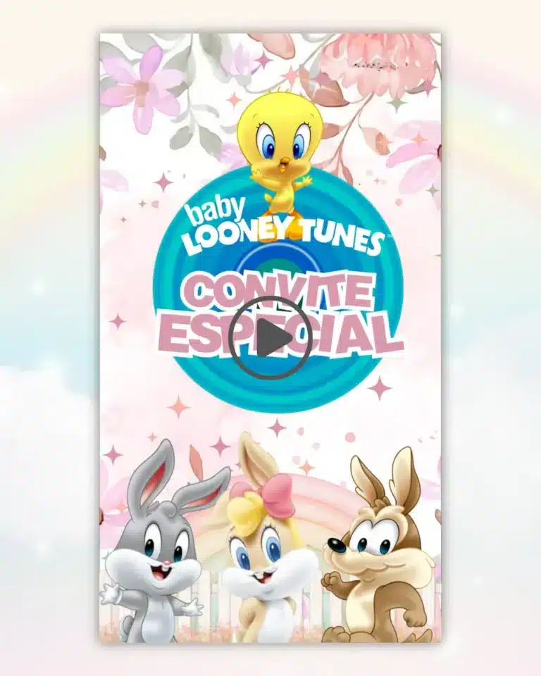 Convite Animado Baby Looney Tunes Menina 1