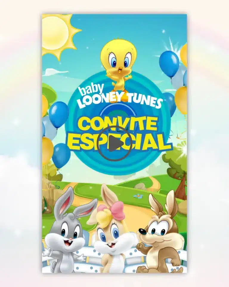 Convite Animado Baby Looney Tunes Menino 3