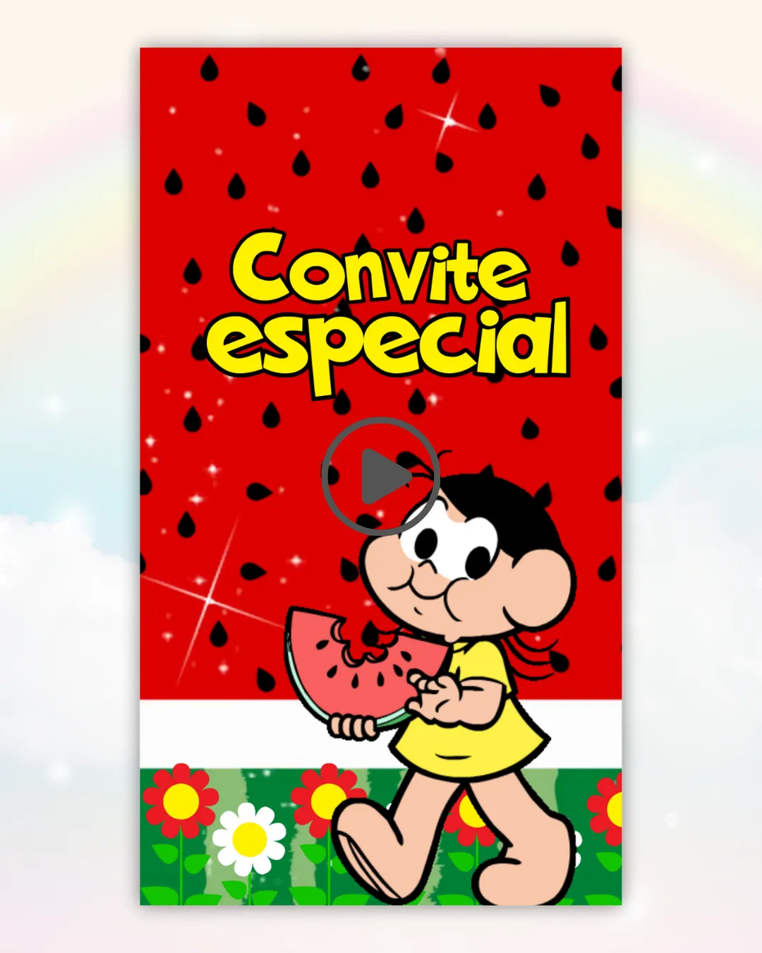 Convite Animado Magali 2,magali melancia
