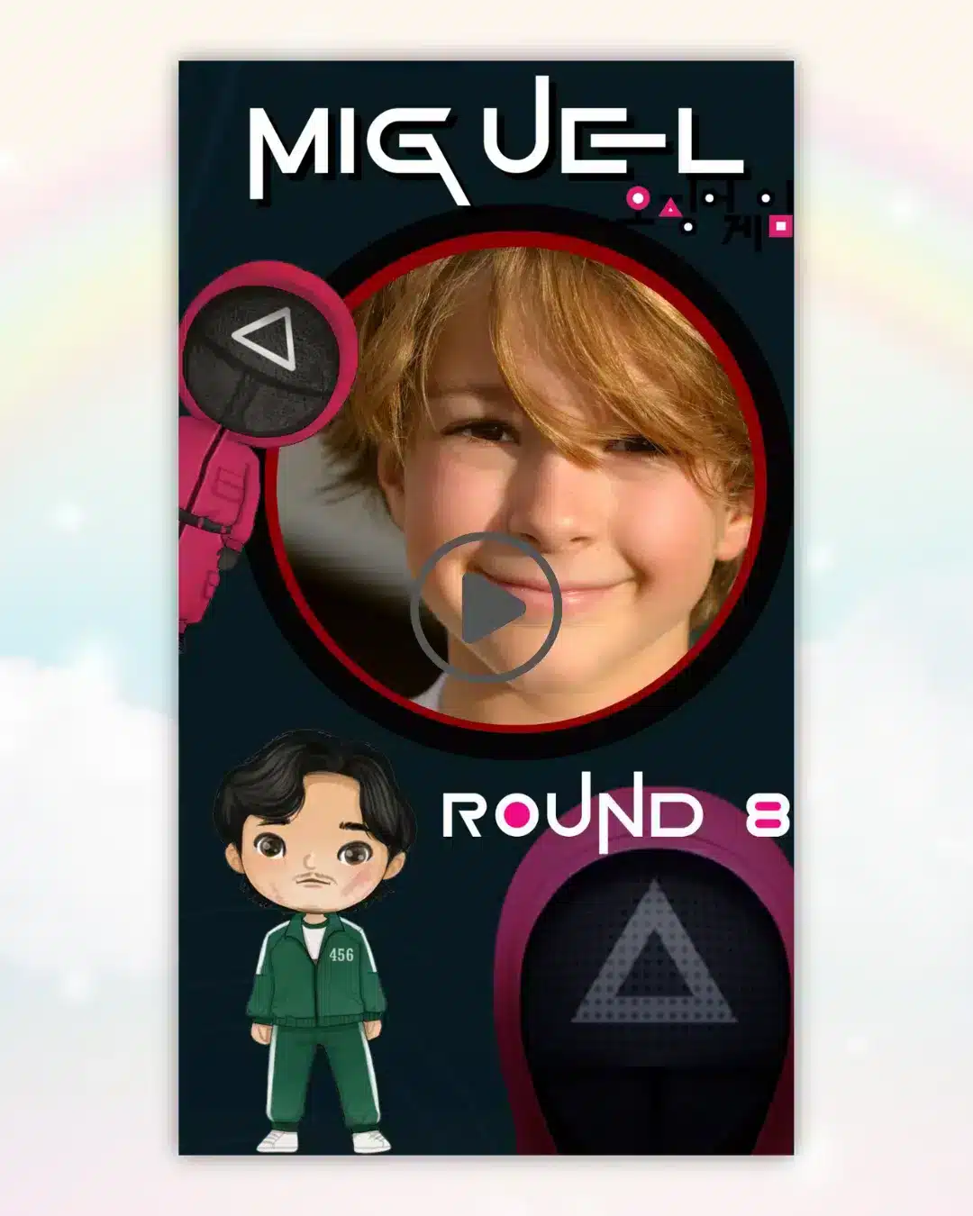 Convite Animado Round 6 Menino