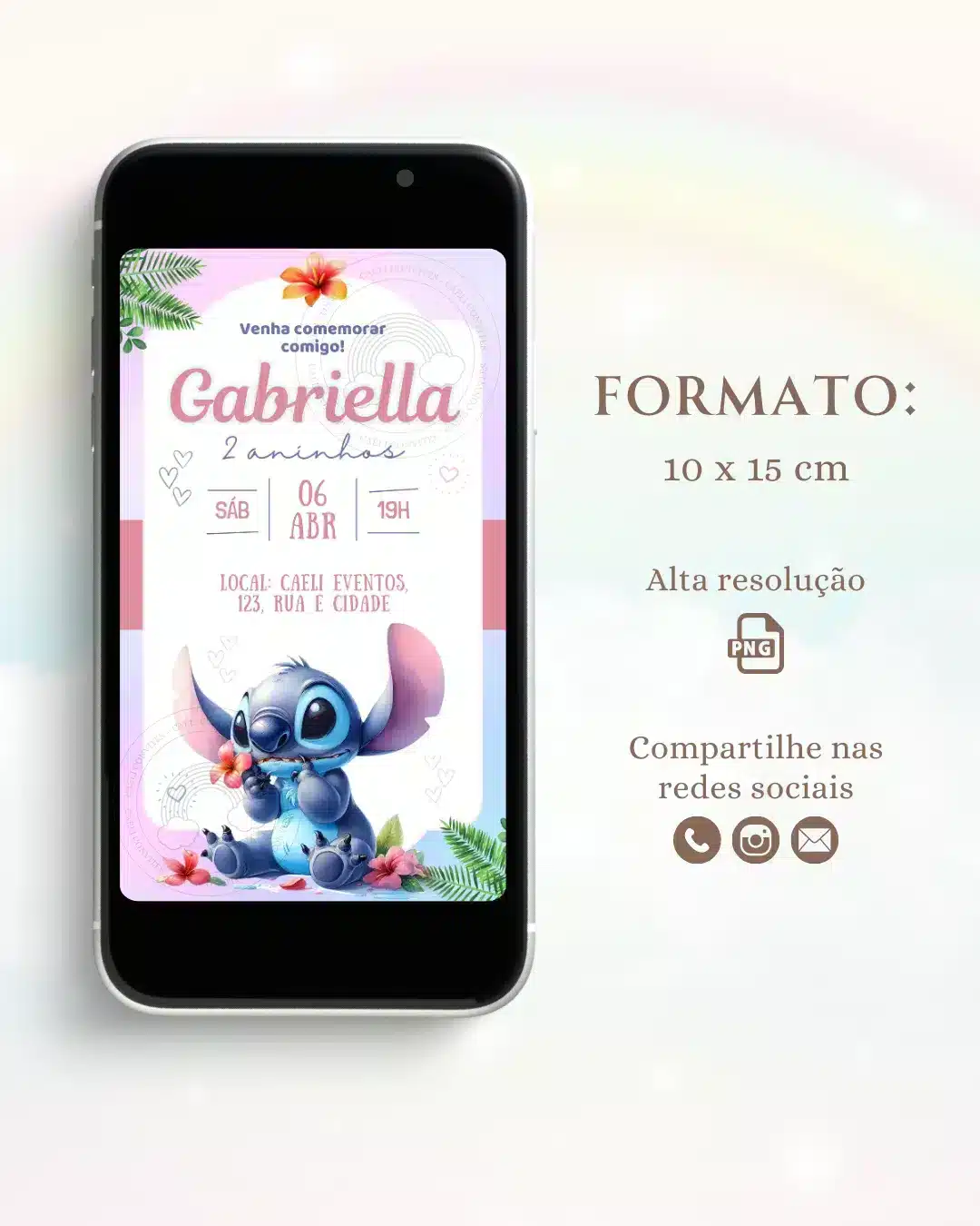 Convite Digital Lilo e Stitch 2