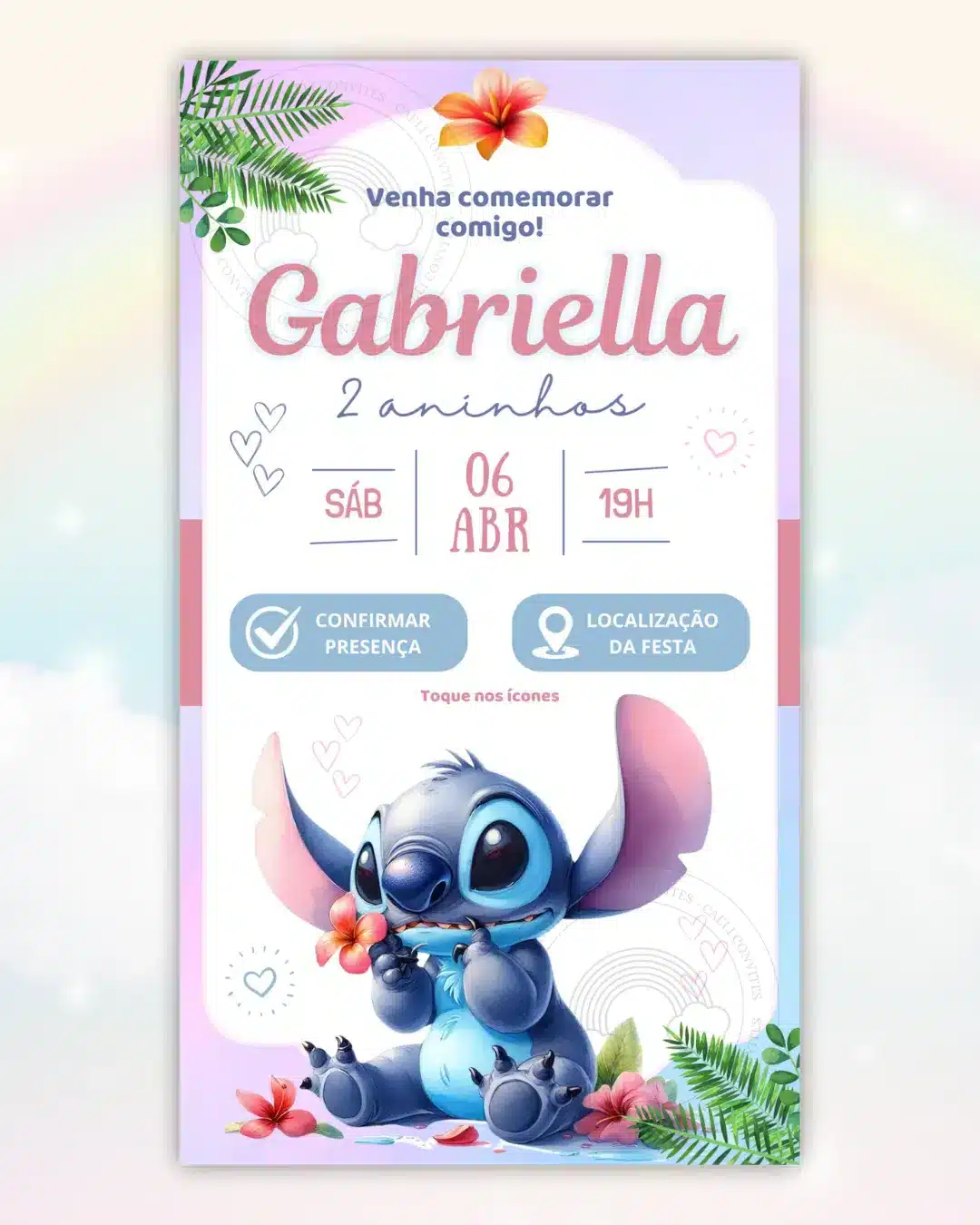 Convite Interativo Lilo e Stitch 1