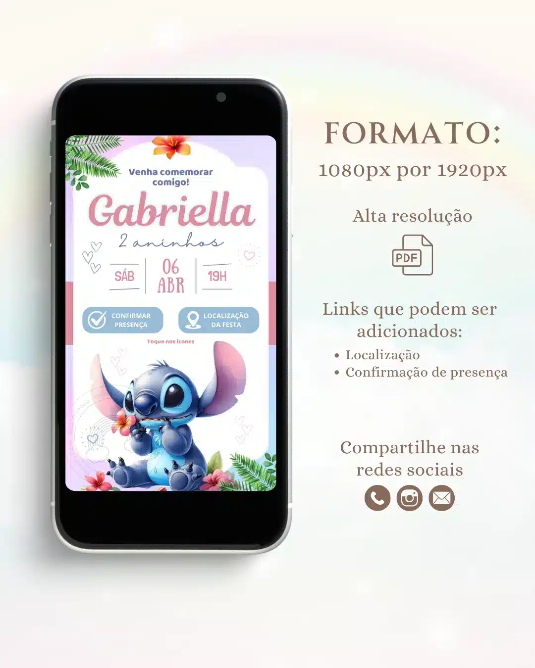 Convite Interativo Lilo e Stitch 1