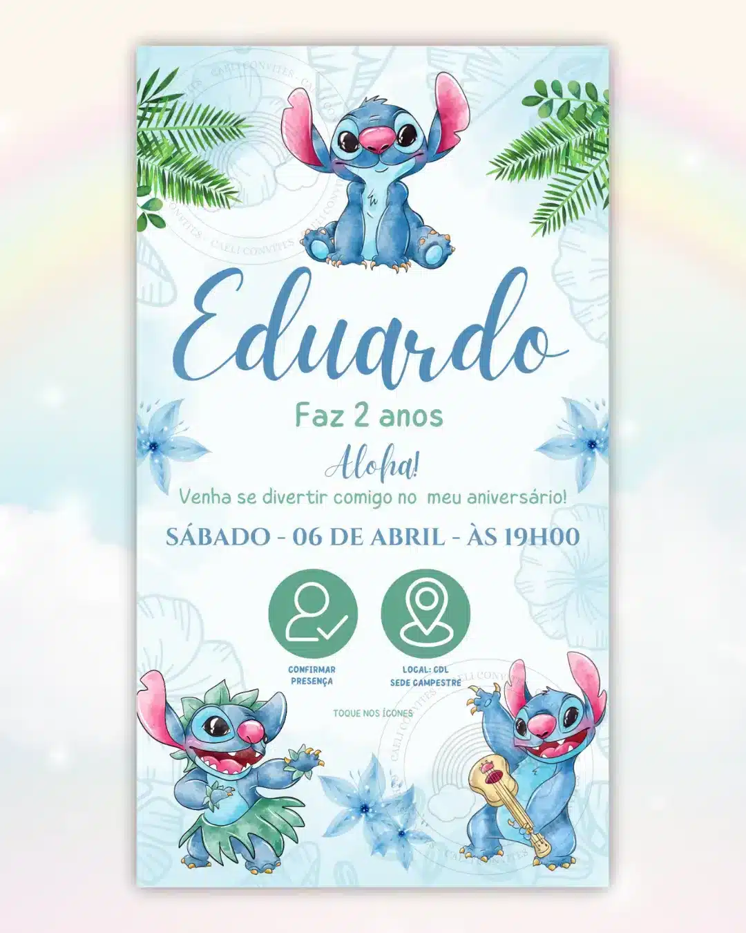 Convite Interativo Lilo e Stitch 3