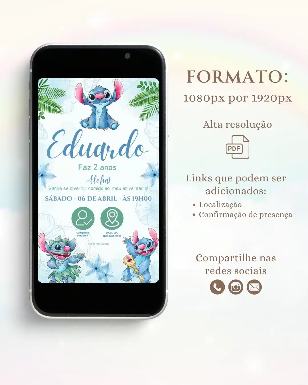 Convite Interativo Lilo e Stitch 3