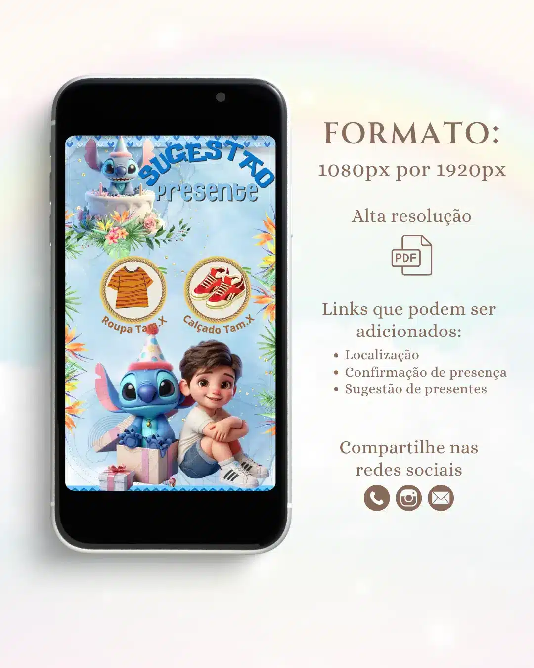 Convite Interativo Lilo e Stitch 6