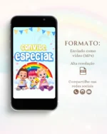 Convite Animado Bebefinn Menino