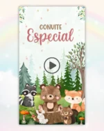Convite Animado Bosque Encantado Menino 1