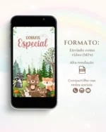 Convite Animado Bosque Encantado Menino 1