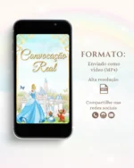 Convite Animado Cinderela