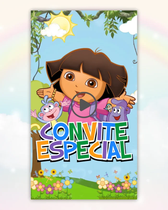 Convite Animado Dora Aventureira