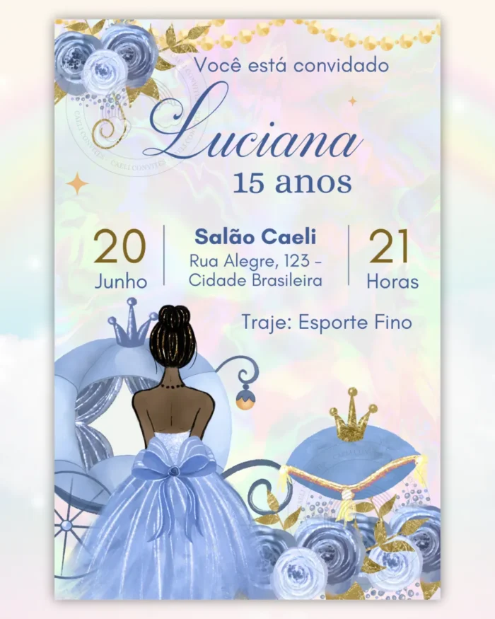 Convite Digital 15 anos Azul 2