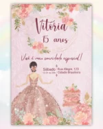 Convite Digital 15 anos Rosa 2