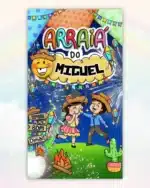 Convite Animado Arraiá Festa Junina Azul