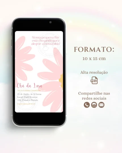 Convite Digital Chá de Bebê Lilás 3