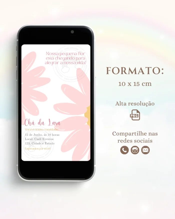 Convite Digital Chá de Bebê Lilás 3