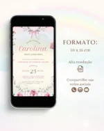Convite Digital Chá de Bebê Lilás 3